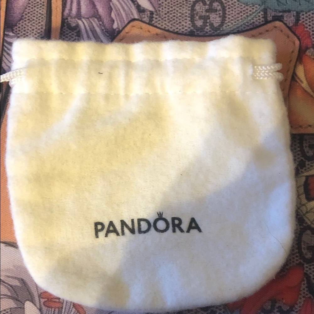 Pandora Cream Velvet Drawstring Jewelry Pouch
